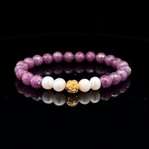 18K Gold Money Coin Ball Gemstones Birthstones Pearl Ruby Faceted 6mm